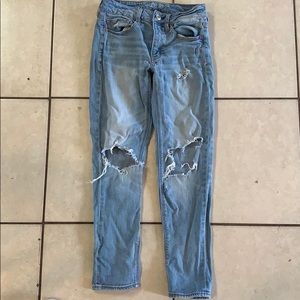 American Eagle High Waisted Ripped Jeans